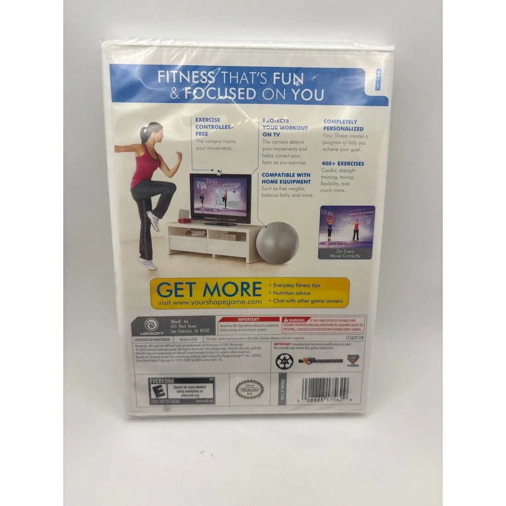 Your Shape Featuring Jenny McCarthy Nintendo Wii New Sealed Ubisoft Fitness Game